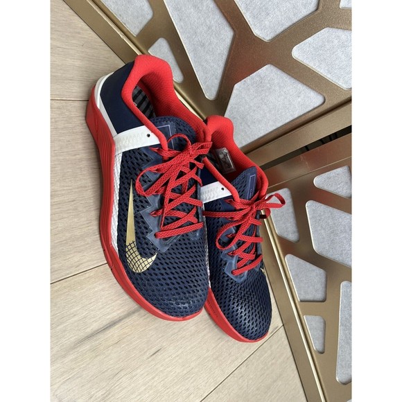 Nike Metcon 6  Men Sz 9 Blue Training Crossfit Athletic Shoe DA2894-991 Sneakers - Picture 3 of 10